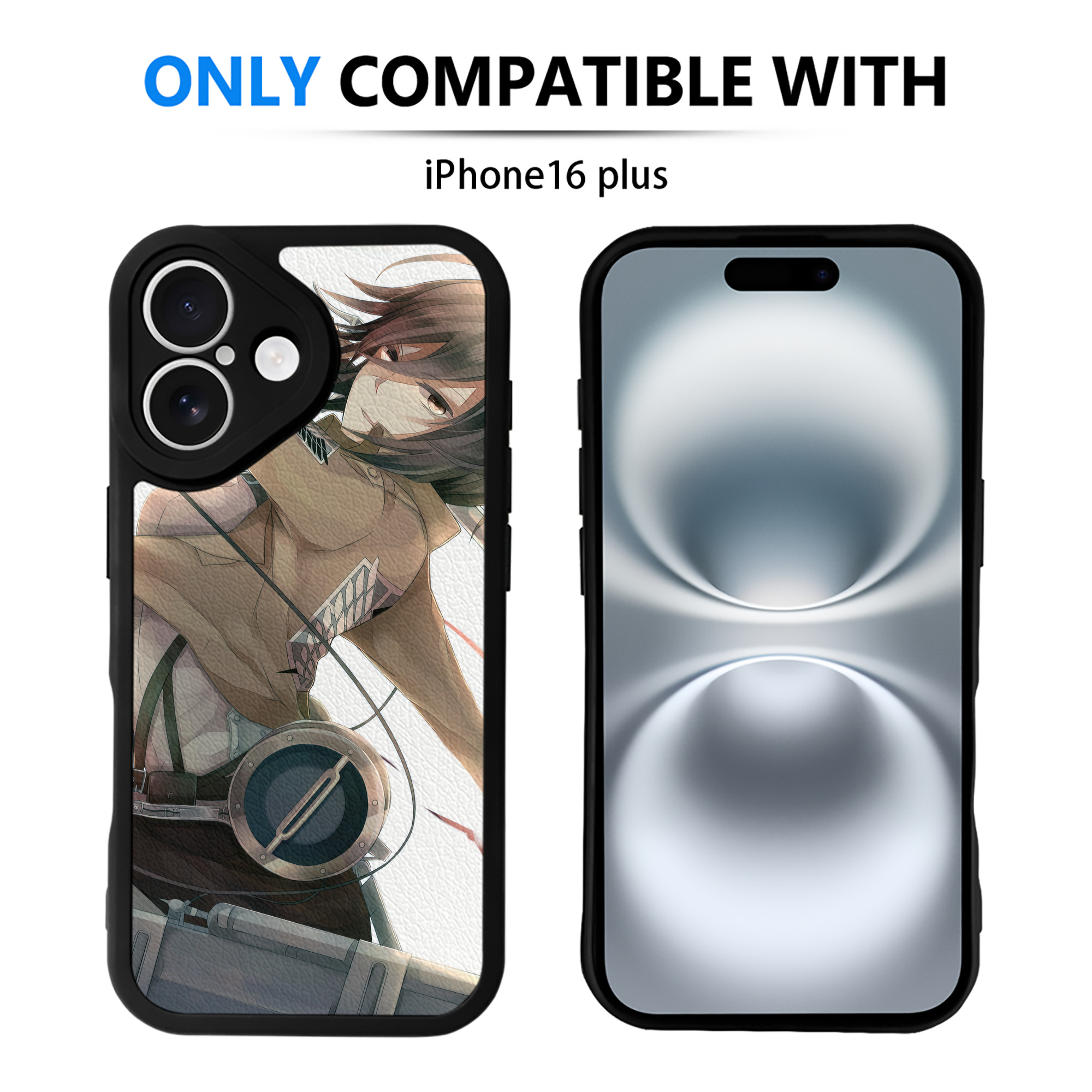 （画像用） 進撃の巨人 Attack on Titan 【iPhone 16シリーズ対応】シリコンスマホケース（レザー調） 材質：シリコン